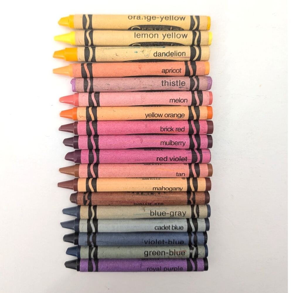Lot Of 17 Crayola Crayons Rare Retired Discontinued Binney Smith Vtg Indian Red